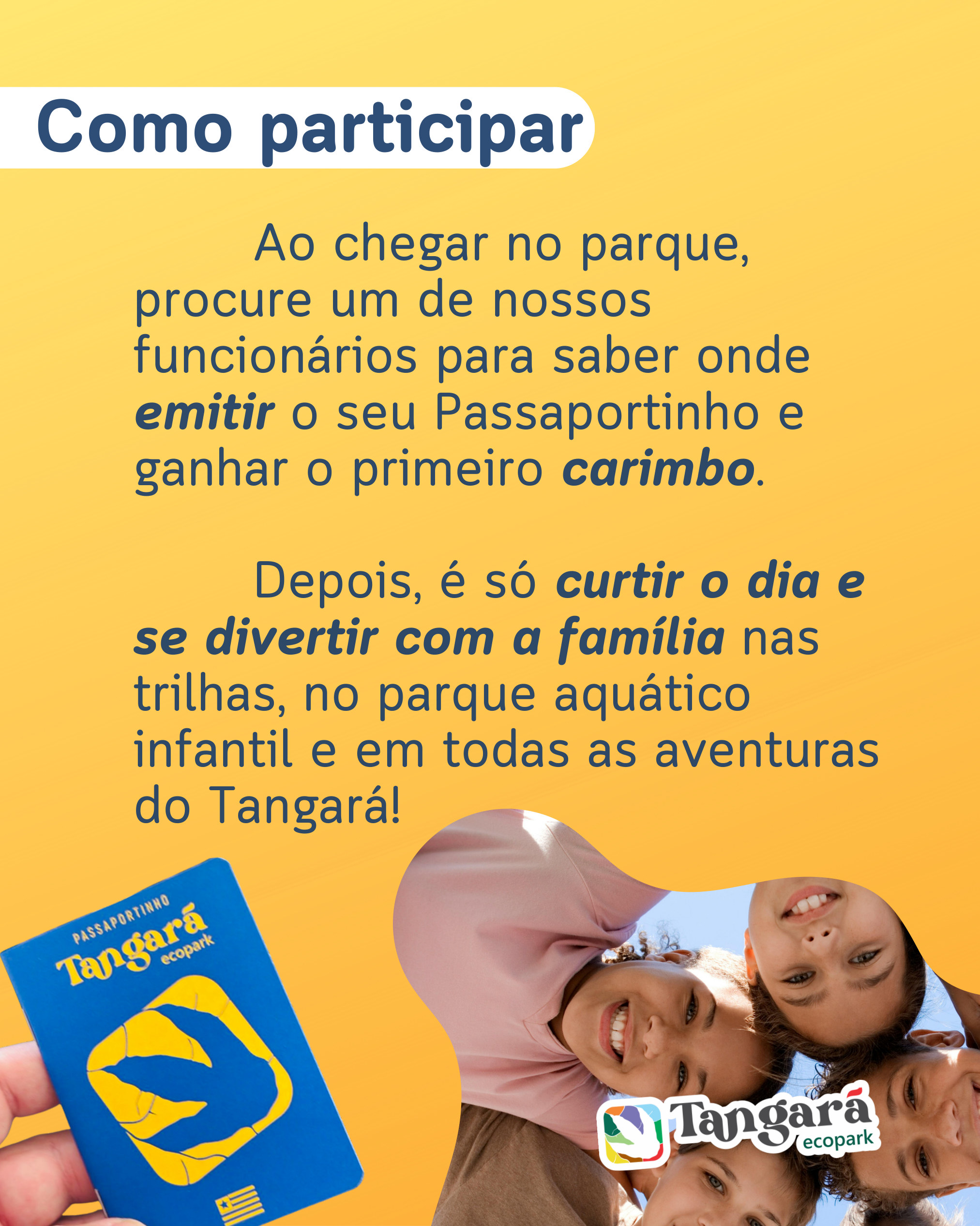 Crianças se divertindo no Tangará EcoPark