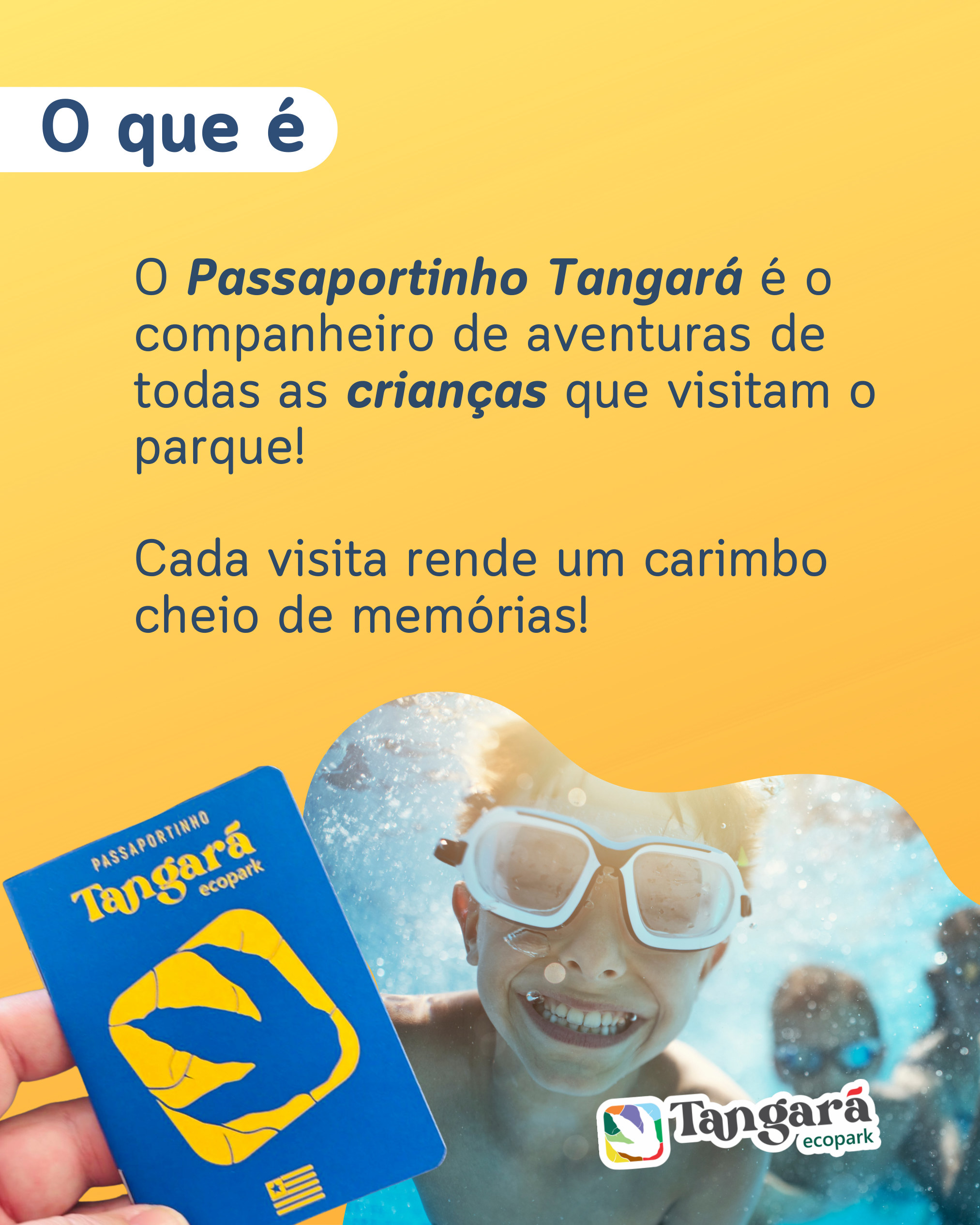 Criança com o Passaportinho Tangará